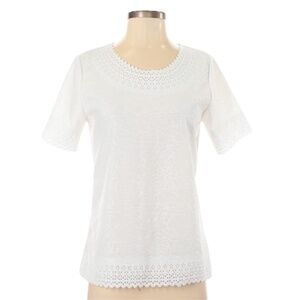 CHANCES R white lace like top blouse women's